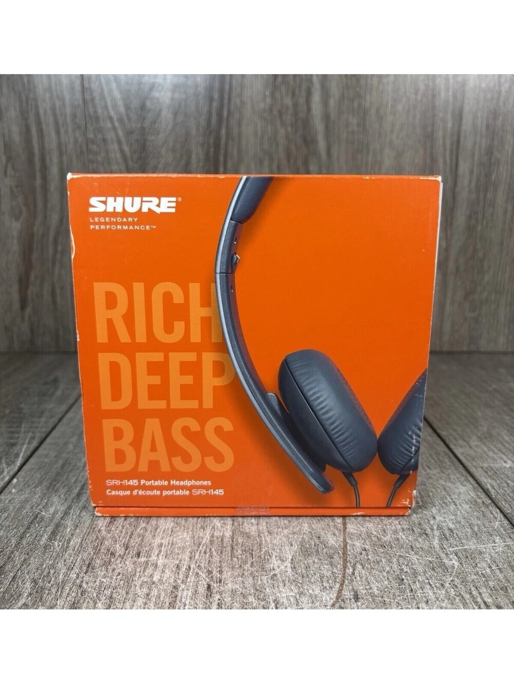 Shure SRH145 On-Ear Wired Headphones - Rich Deep Base - w/ Original Box